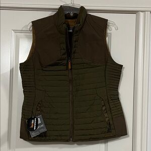 Eddie Bauer NET SIZE XL Women's Olive Green Quilted Vest
